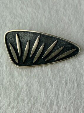Vintage 1953 Rudolf Andresen - Denmark. Sterling Silver Larg Modernist Brooch